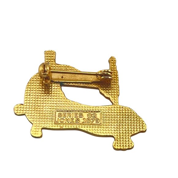 Vintage Jones 1879 Sewing Machine Enamel Pin Brooch - Picture 4 of 6